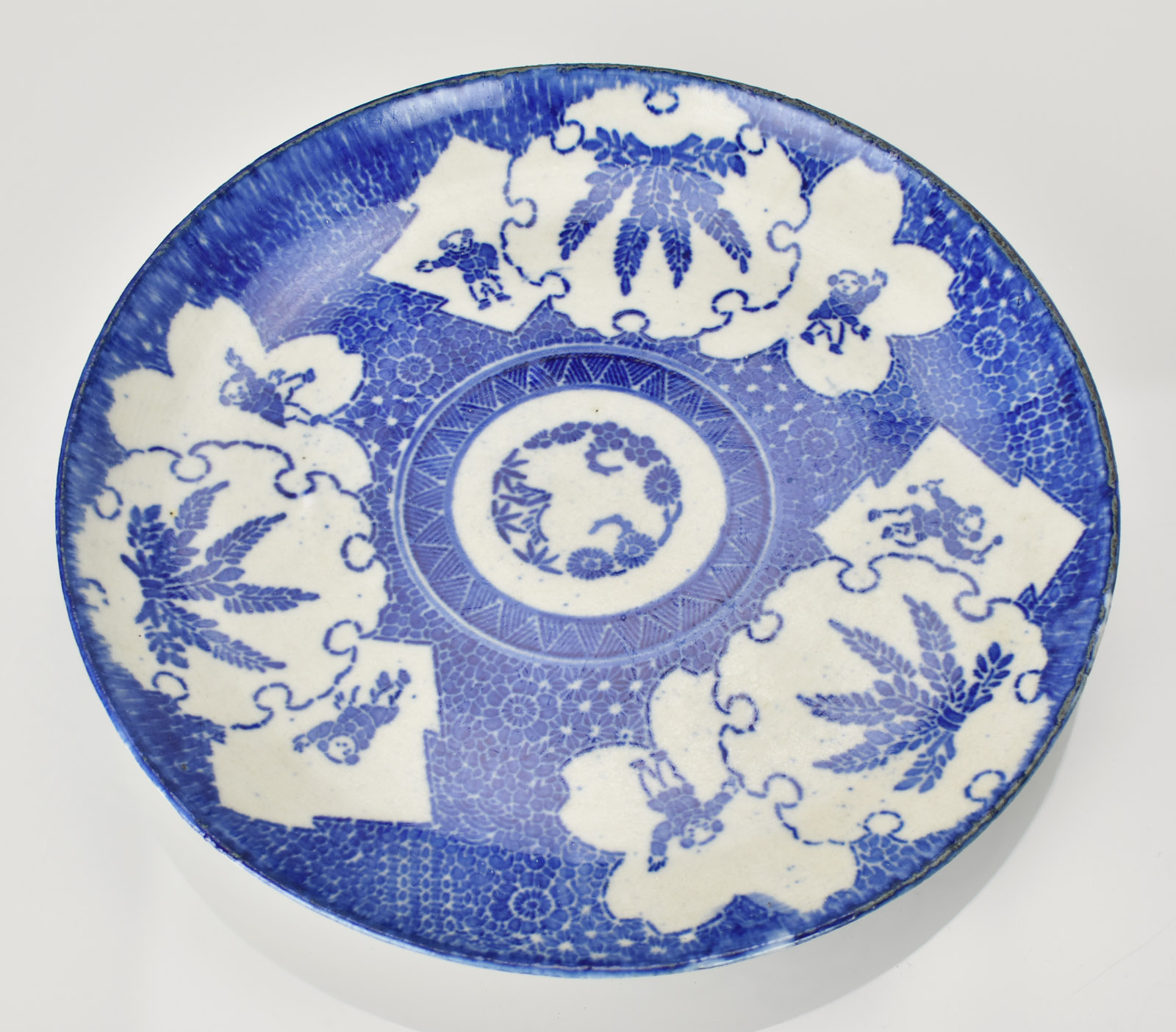 Antique 19thC Japanese Imari Export Porcelain Plate Charger Chintz